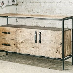 Oak TV table / TV table / Industrial TV table / Industrial table / Industrial furniture / Rustic furniture / Rustic table / Handmade table
