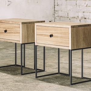 Industrial bedside tables | Oak bedside tables