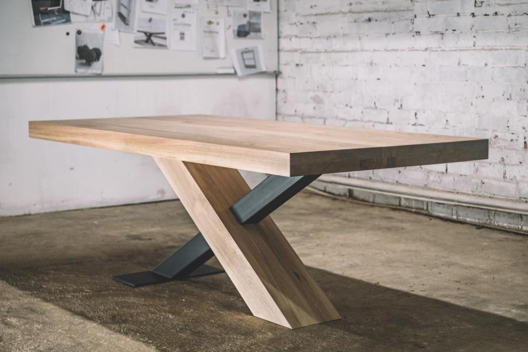 Dining Table / Industrial Table / Table / Industrial Furniture / Oak Table / Wood / Dining Room ...