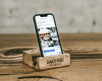 Oak Phone Holder | Wooden Phone Holder | Wooden Decoration | Handmade Phone Holder | Pen Holder | Home Decor | Natural Wood Phone Holder