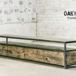 Oak TV table / TV table / Industrial TV table / Industrial table / Industrial furniture / Rustic furniture / Rustic table / Handmade table