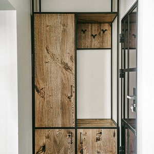 Oak wardrobe / Wardrobe / Industrial wardrobe / Industrial furniture / Rustic furniture / Rustic cupboard / Handmade