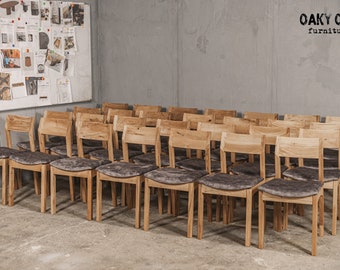 Handmade Oak Kitchen Chair, Natural Wood Dining Room Decor