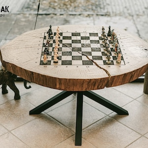 Industrial coffee table | Raw oak coffee table