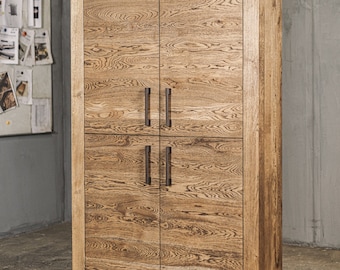 Oak wardrobe / Wardrobe / Industrial wardrobe / Industrial furniture / Rustic furniture / Rustic cupboard / Handmade