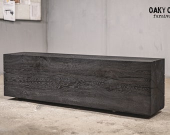 Industrial oak wood bench / Wood bench / Kitchen bench / Industrial furniture / Rustic decor / Home decor / Furniture / Wood furniture