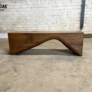 Custom Oak Solid WOOD Rustic Entryway Bench Handmade OAK Furniture-Sitting BENCH, Dining Bench, Farmhouse Bench Living Room Bench