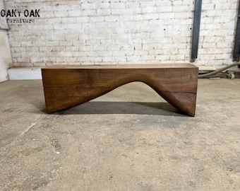 Industrial oak wood bench / Wood bench / Kitchen bench / Industrial furniture / Rustic decor / Home decor / Furniture / Wood furniture