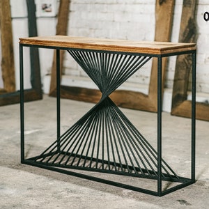 Console table / Side table / Industrial furniture / Rustic furniture / Wood furniture / Home decor / Entryway furniture / Handmade table