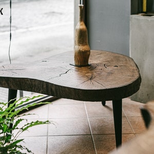 Industrial coffee table | Raw oak coffee table