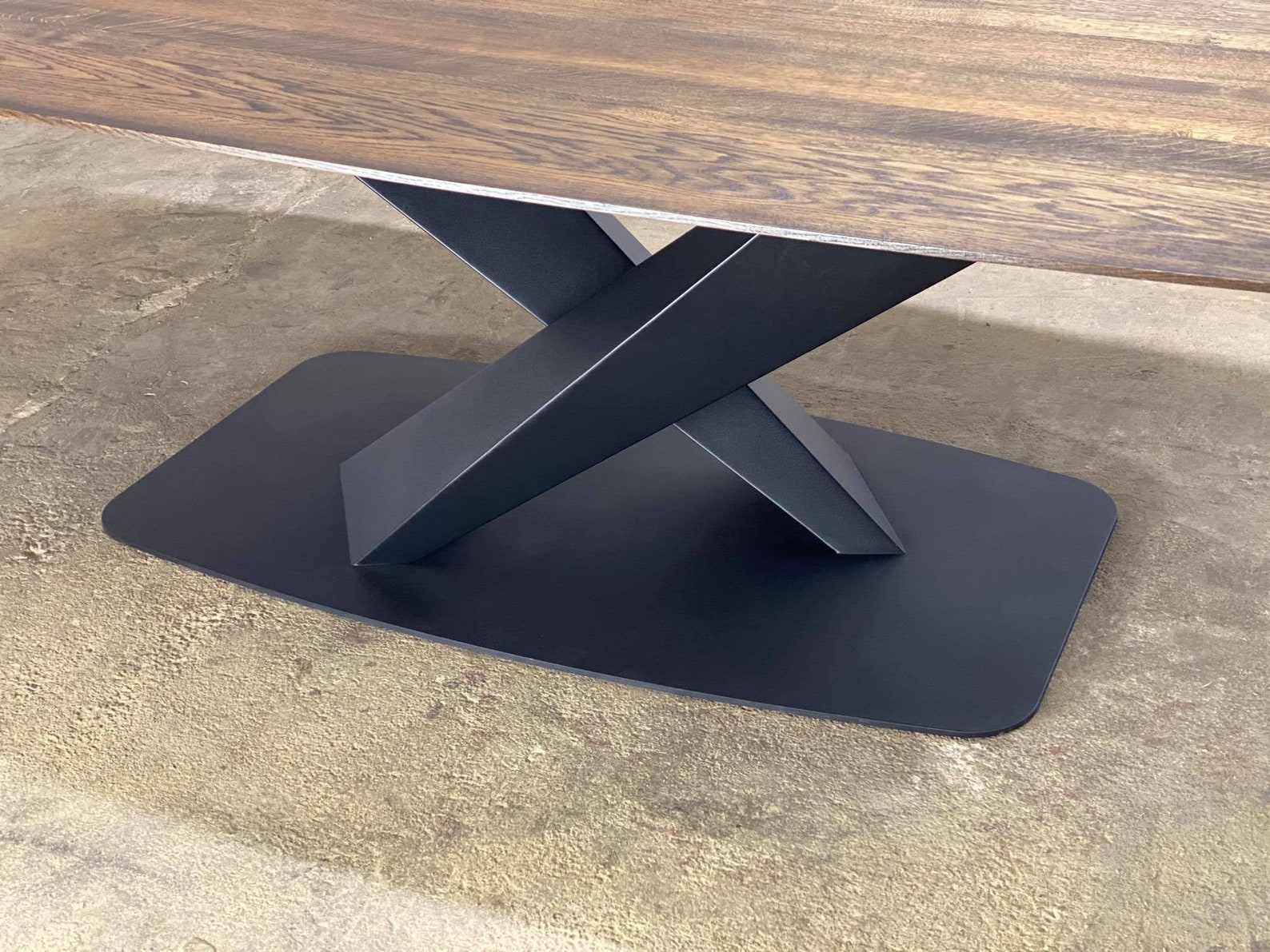 Oak dining table / Office table / Metal table legs / Wood | Etsy