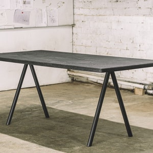 Industrial dining table | Oak table | Modern table