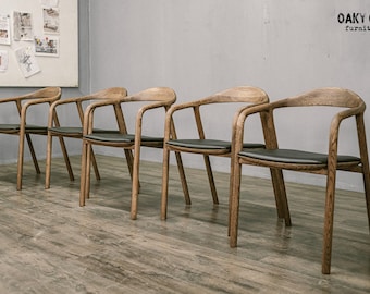 Handmade Oak Kitchen Chair, Industrial Furniture