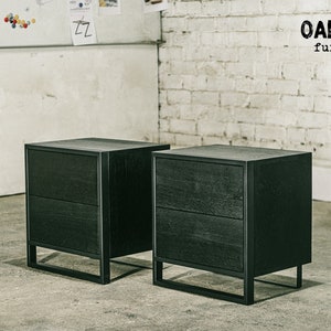 Industrial bedside tables | Oak bedside tables