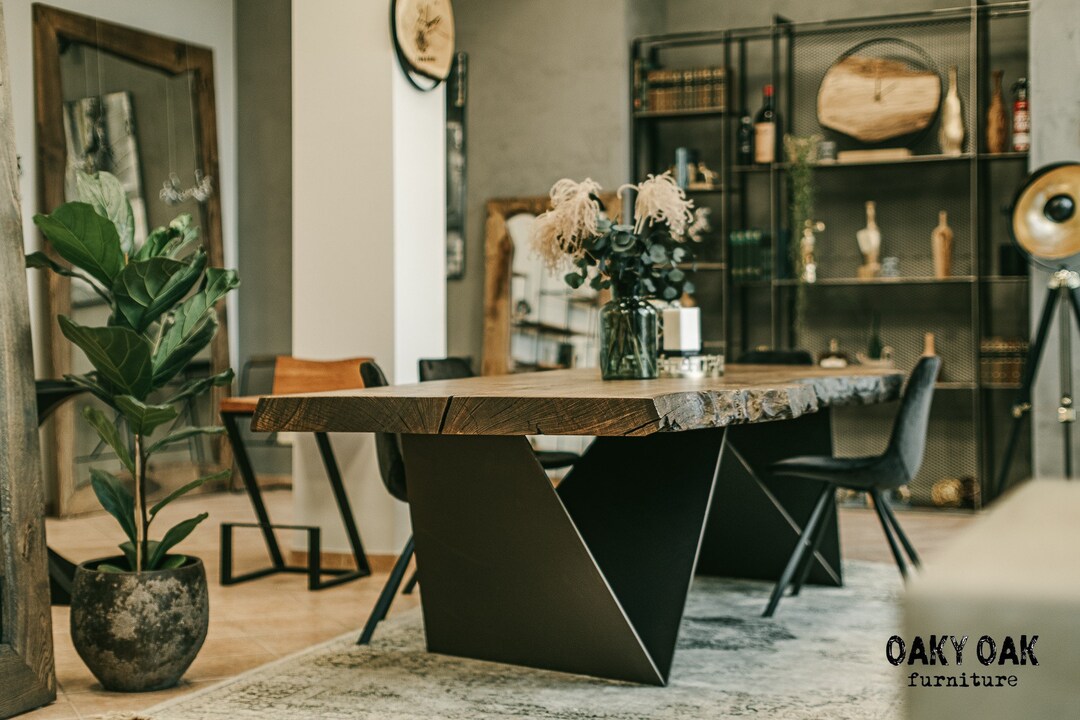 Metal and oak furniture discount