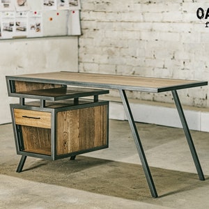 Work desk / Office desk / Table / Industrial table / Industrial furniture / Office furniture / Wood / Furniture / Handmade