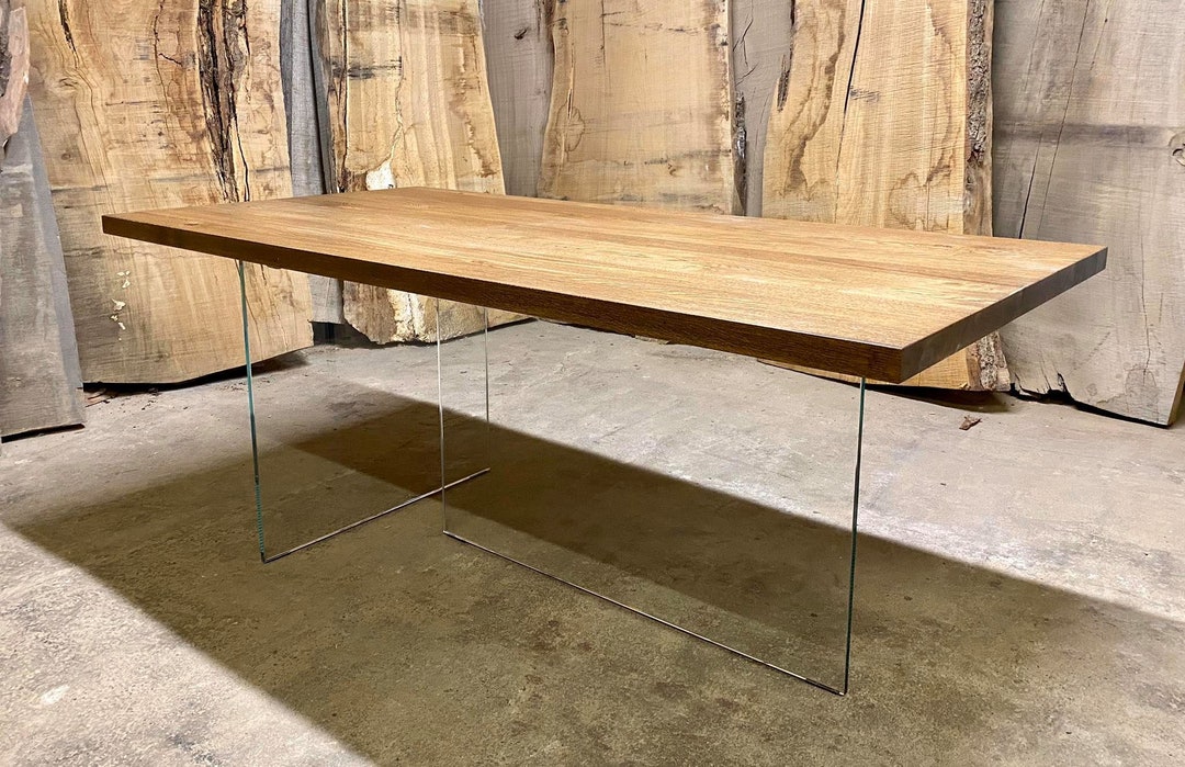 Dining Table / Office Table / Glass Table Legs / Table Base / Wood