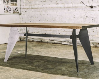Industrial dining table | Massive dining table | Rustic table | Loft table