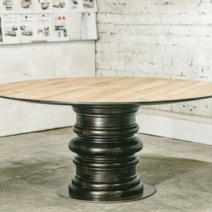 Dining table / Table / Wood furniture / Metal table legs / Wooden furniture / Rustic decor / Industrial furniture / Farmhouse decor