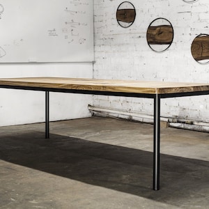 Industrial dining table | Oak table | Modern table