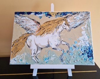 white horse painting