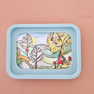 Children&#39;s natural watercolor decoration