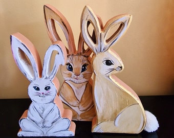 Wooden rabbits
