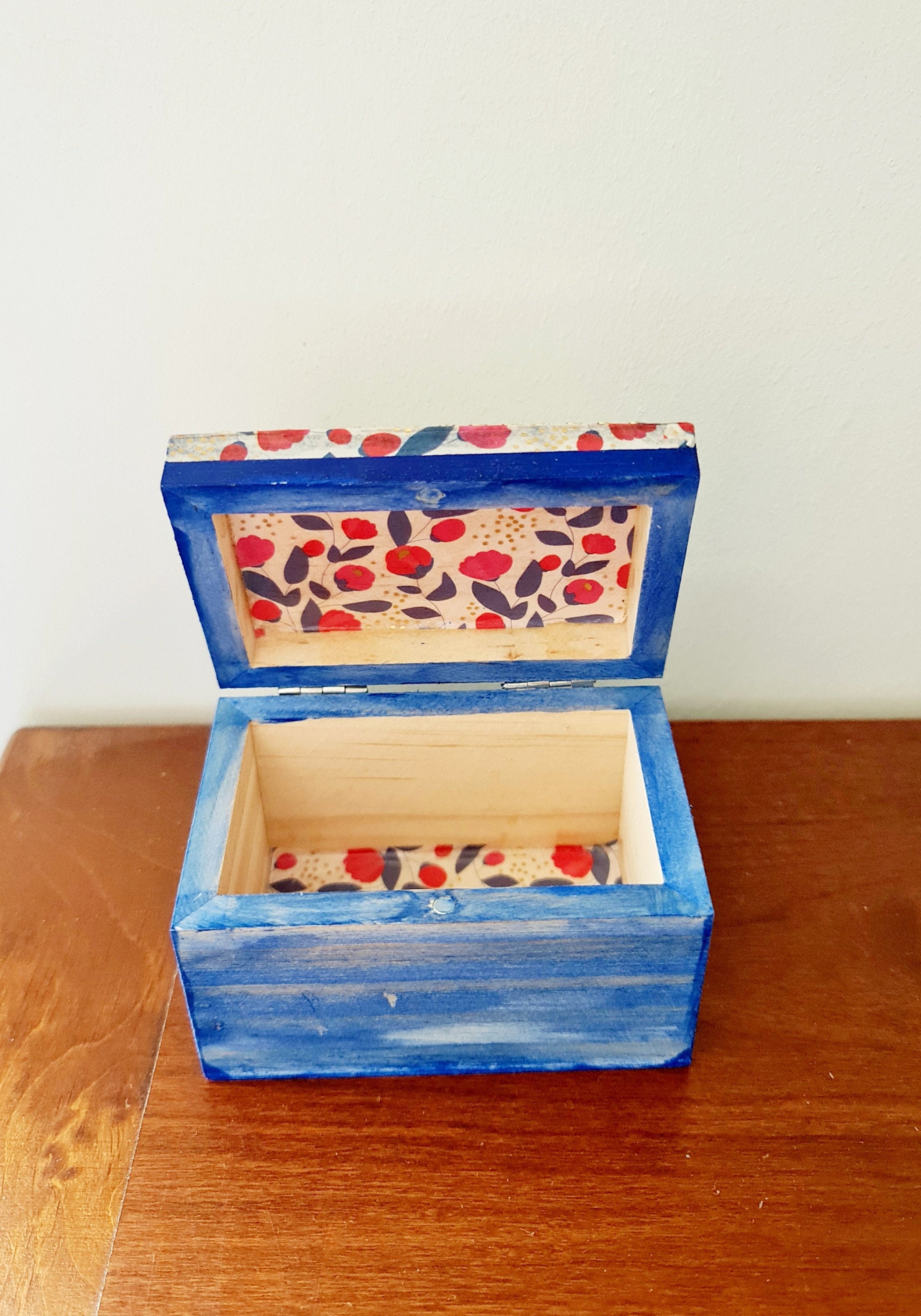 Pastel blue jewelry box