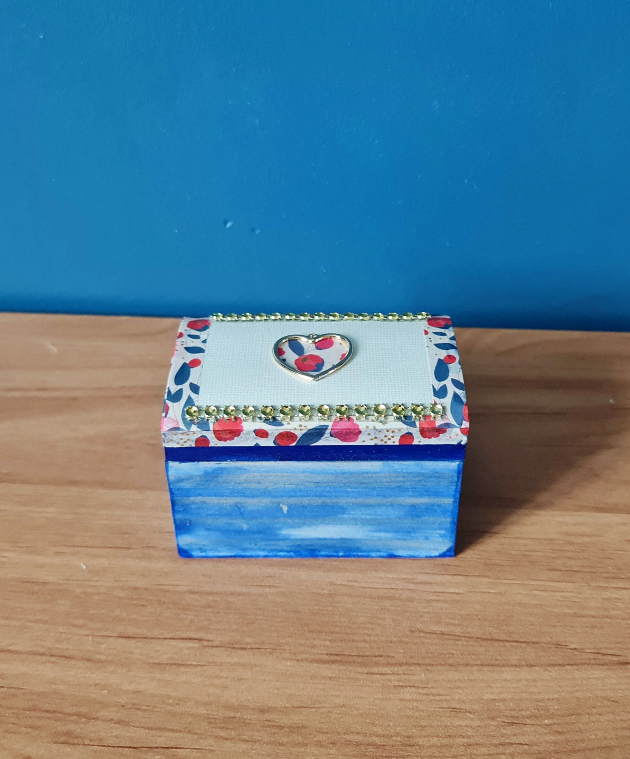 Pastel blue jewelry box