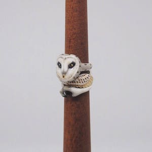 3-Piece Owl Rings,Grey Animal Jewelry Owl Ring Three pieces Ring Collection Handcraft Jewelry image 3
