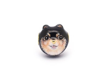 Pomeranian CHARM, Black, Handmade jewelry, Dog charm, Bracelet, Favorite dog, Mary Lou