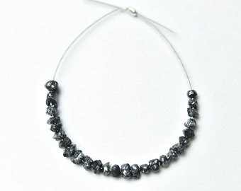 25 pieces, Genuine Black Diamond Beads, Tiny Rough Natural Form Gemstone, Size 2 - 3.5MM, Jewelry Making, Precious Stone, Real Diamond.