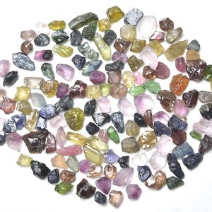 20 Pieces Pack, Multi Color Sapphire Rough Crystal, Natural Form Gemstone, Size 4 - 5 MM, Jewelry Making, Precious Stone, Sapphire Raw Stone
