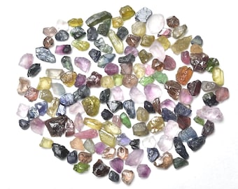 20 Pieces Pack, Multi Color Sapphire Rough Crystal, Natural Form Gemstone, Size 4 - 5 MM, Jewelry Making, Precious Stone, Sapphire Raw Stone