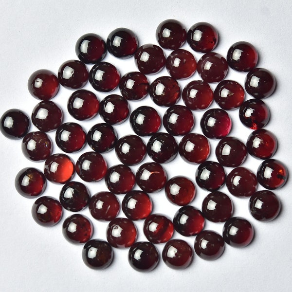 5 MM Mozambique Garnet Round smooth Cabochons, Pack of 4 Pieces, Jewelry Supplies, Semi Precious stone, Jewelry Making, DIY Supplies.