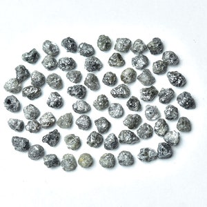 Natural Diamond Rough, Dark Gray Diamond, Natural Form Diamond, Raw Diamond, Jewelry Supplies, Precious Gems, Pack of 5 Pieces, 4.5 - 6 MM. image 5
