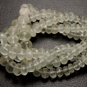 Natural Topaz Faceted Rondelles,Genuine Semiprecious Gemstone,Necklace Supplies,Jewelry Making,8 inches,Size 7-9mm.