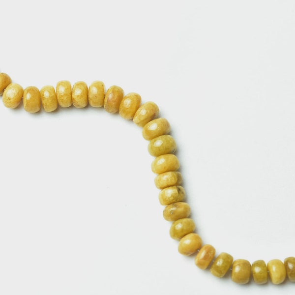 Heliodor Beads, Smooth Rondelles Shape, 8 - 11MM, 8 inches, Jewelry Making, Necklace Supplies, Semiprecious Gemstone, Yellow Aquamarine.