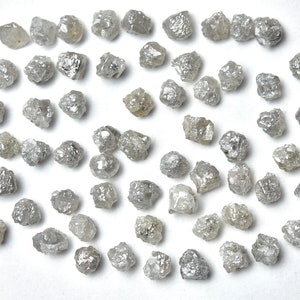 Natural Diamond Rough for Jewelry, Gray, Natural form Diamond, Uncut Diamond, Jewelry Making, Precious Gems, Pack of 4 Pieces, 3.8 4.5 MM image 2