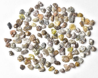 Natural Diamond Rough, Natural Formed Diamond, Multi Color, Uncut Diamond, Jewelry Supplies, Precious Stone. Pack of 5 Pieces, 4.5 - 6.5 MM,