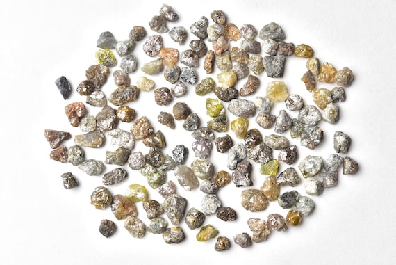 Natural Diamond Rough, Natural Formed Diamond, Multi Color, Uncut Diamond, Jewelry Supplies, Precious Stone. Pack of 5 Pieces, 4.5 - 6.5 MM,