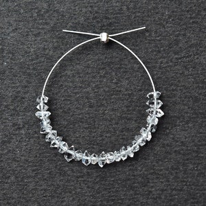 25 pieces, Diamond Quartz Herkimer Beads, Natural Form Crystals Gemstone, Jewelry Making, Earring Supplies, AAA grade, 3-4MM, 1 strand, 2 &quot;.