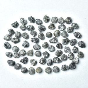 Natural Diamond Rough, Dark Gray Diamond, Natural Form Diamond, Raw Diamond, Jewelry Supplies, Precious Gems, Pack of 5 Pieces, 4.5 - 6 MM. image 4