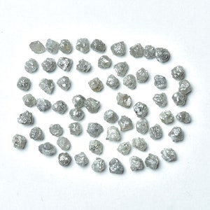 Natural Diamond Rough for Jewelry, Gray, Natural form Diamond, Uncut Diamond, Jewelry Making, Precious Gems, Pack of 4 Pieces, 3.8 4.5 MM image 3