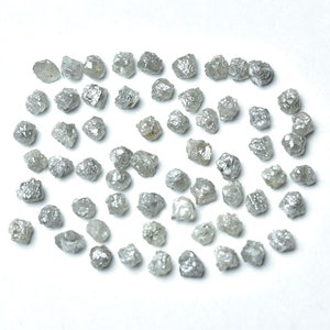 Natural Diamond Rough for Jewelry, Gray, Natural form Diamond, Uncut Diamond, Jewelry Making, Precious Gems, Pack of 4 Pieces, 3.8 4.5 MM image 5