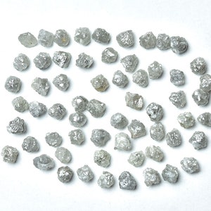 Natural Diamond Rough for Jewelry, Gray, Natural form Diamond, Uncut Diamond, Jewelry Making, Precious Gems, Pack of 4 Pieces, 3.8 4.5 MM image 4