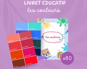 PDF couleurs, livre d’activités éducatif pour enfants à imprimer, inspiration Montessori