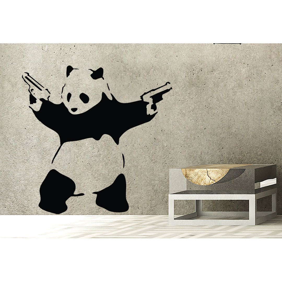 Banksy wall art Banksy decal Banksy decals Banksy decor Etsy
