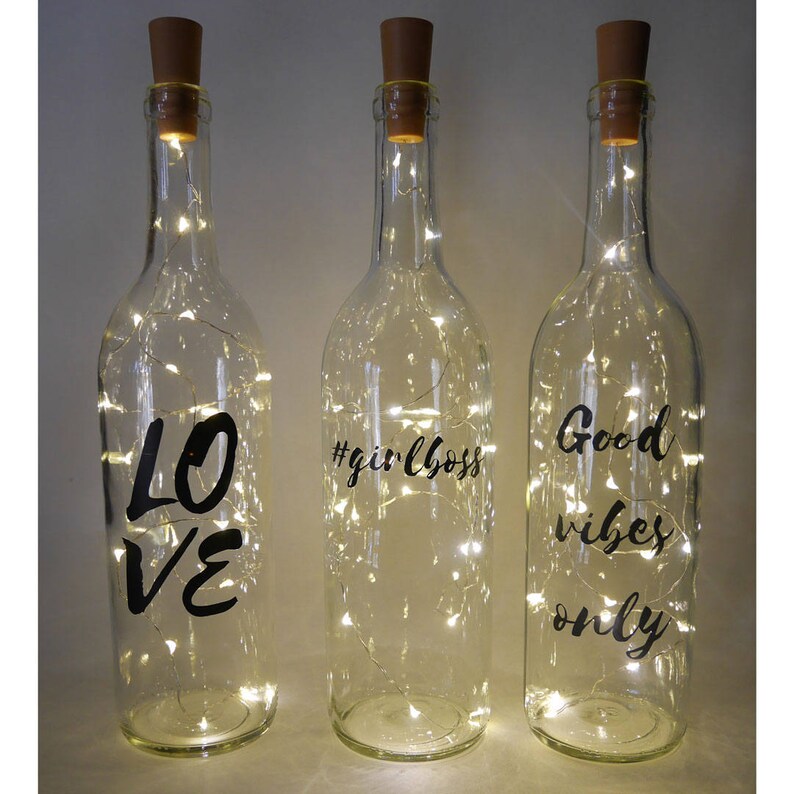 Fairy Light Bottle Best Friend Gift Idea Wine Bottle Lights Etsy