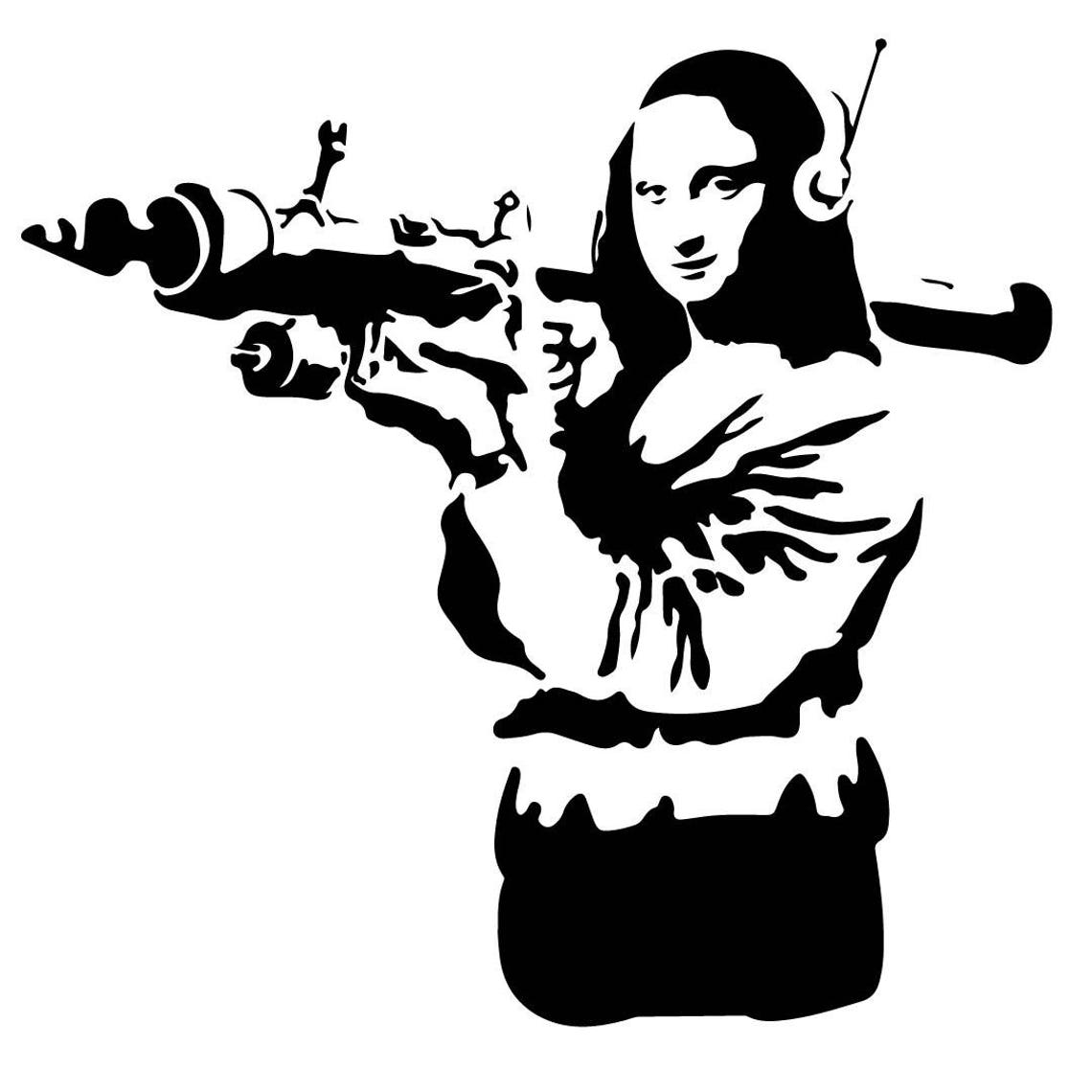Banksy gun Banksy Banksy decals Banksy stencil Street art Etsy